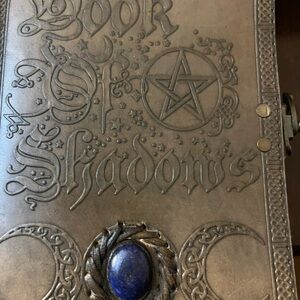 Silver Book of Shadows with Blue Gem